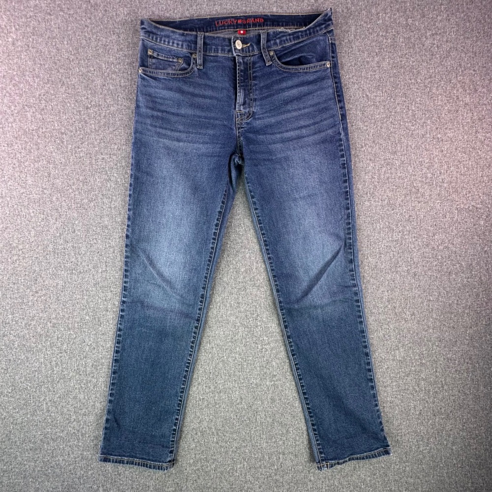 Lucky Brand Jeans Womens 6/28 Straight Leg Blue Stretch Denim